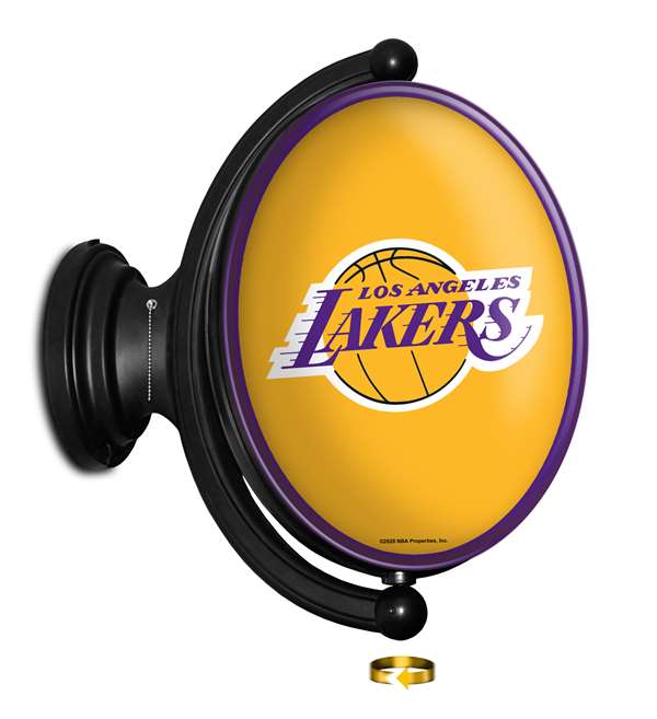 Los Angeles Lakers: Original Oval Rotating Lighted Wall Sign