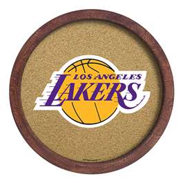 Los Angeles Lakers: "Faux" Barrel Framed Cork Board