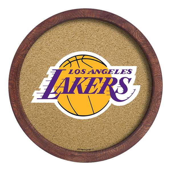 Los Angeles Lakers: "Faux" Barrel Framed Cork Board