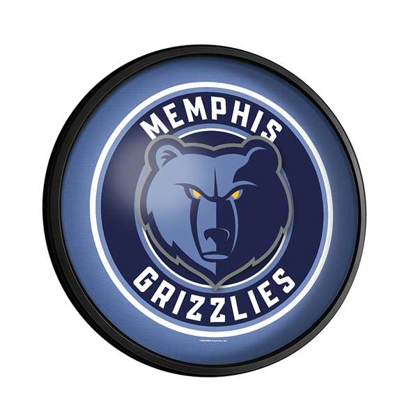 Memphis Grizzlies: Round Slimline Lighted Wall Sign