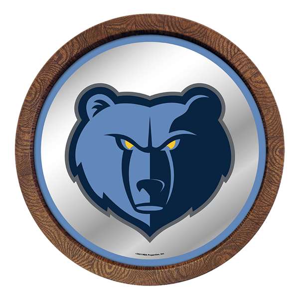 Memphis Grizzlies: "Faux" Barrel Top Mirrored Wall Sign