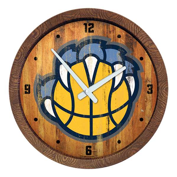 Memphis Grizzlies: Logo - "Faux" Barrel Top Clock