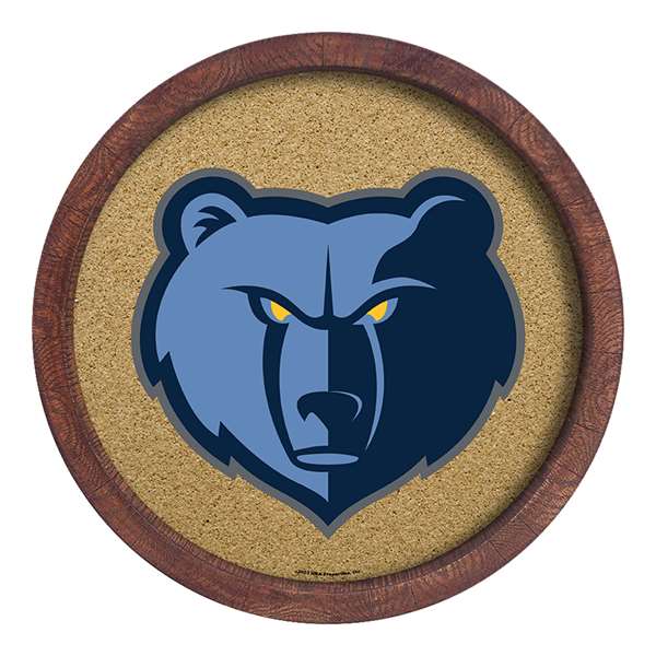 Memphis Grizzlies: "Faux" Barrel Framed Cork Board