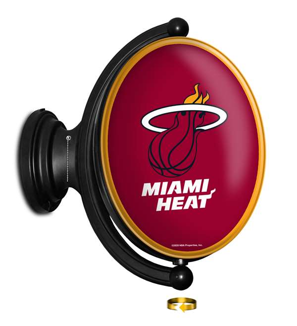 Miami Heat: Original Oval Rotating Lighted Wall Sign