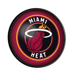 Miami Heat: Round Slimline Lighted Wall Sign