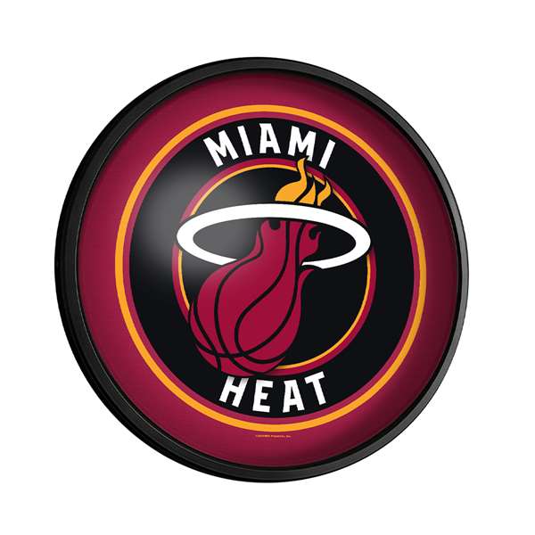 Miami Heat: Round Slimline Lighted Wall Sign