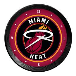 Miami Heat: Ribbed Frame Wall Clock