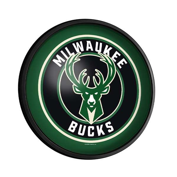 Milwaukee Bucks: Round Slimline Lighted Wall Sign