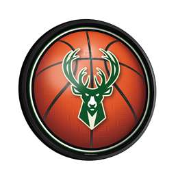 Milwaukee Bucks: Basketball - Round Slimline Lighted Wall Sign