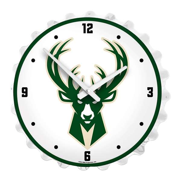 Milwaukee Bucks: Bottle Cap Lighted Wall Clock