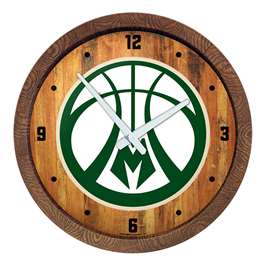 Milwaukee Bucks: Logo - "Faux" Barrel Top Clock