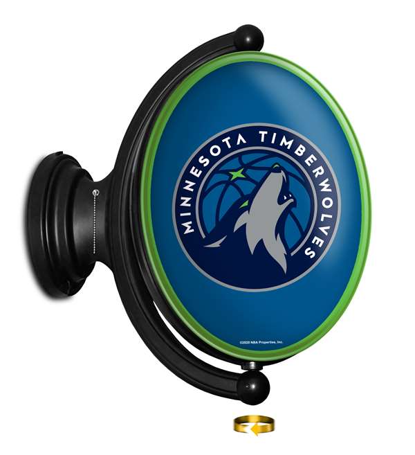 Minnesota Timberwolves: Original Oval Rotating Lighted Wall Sign