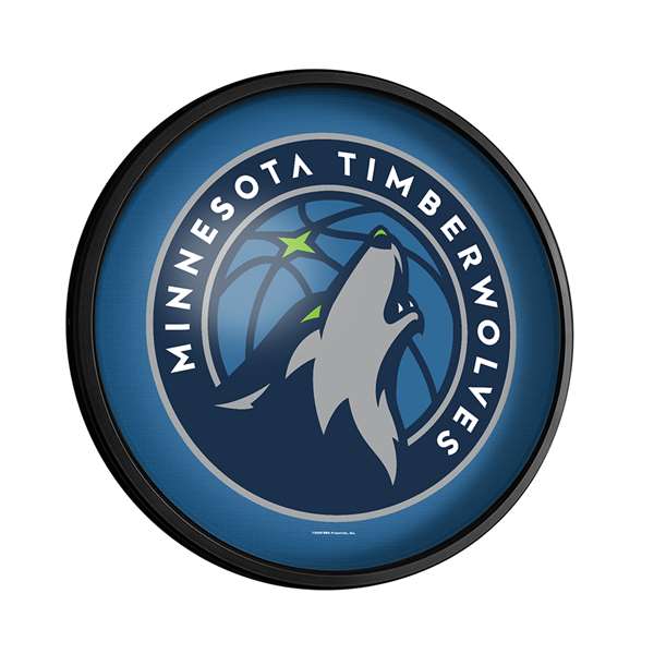 Minnesota Timberwolves: Round Slimline Lighted Wall Sign