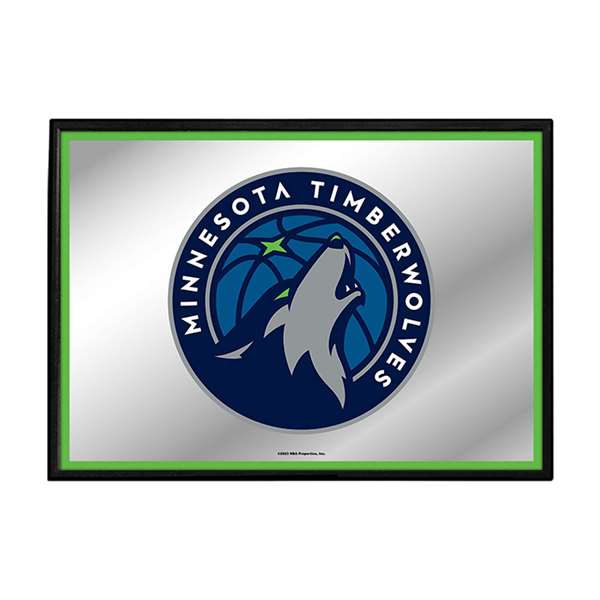 Minnesota Timberwolves: Framed Mirrored Wall Sign