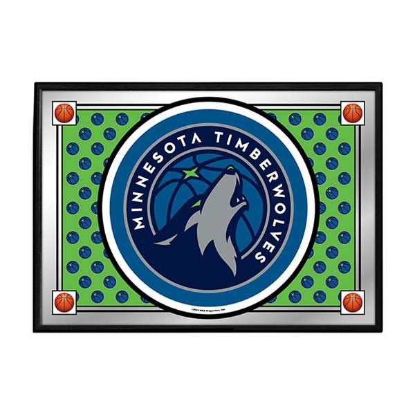 Minnesota Timberwolves: Team Spirit - Framed Mirrored Wall Sign