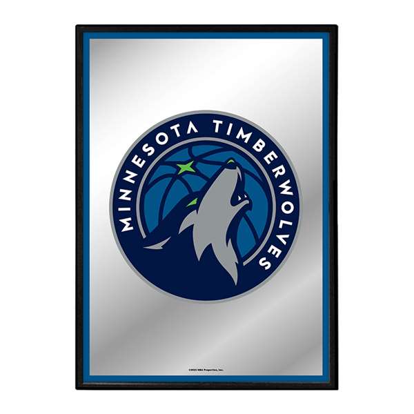 Minnesota Timberwolves: Framed Mirrored Wall Sign