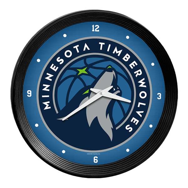 Minnesota Timberwolves: Ribbed Frame Wall Clock