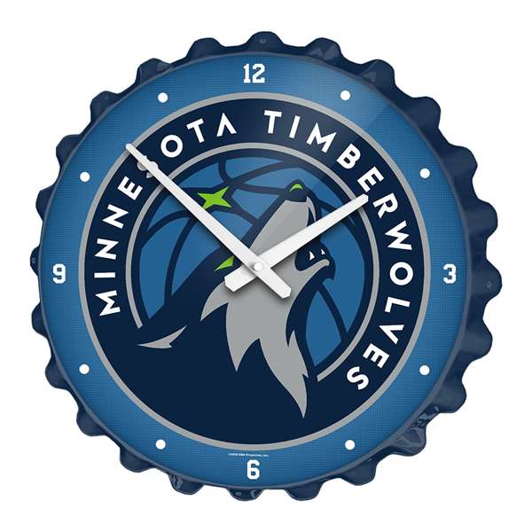 Minnesota Timberwolves: Bottle Cap Wall Clock