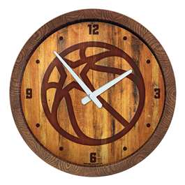 Minnesota Timberwolves: Logo - "Faux" Barrel Top Clock