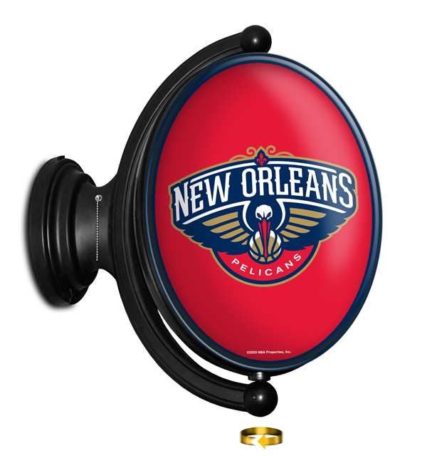 New Orleans Pelicans: Original Oval Rotating Lighted Wall Sign