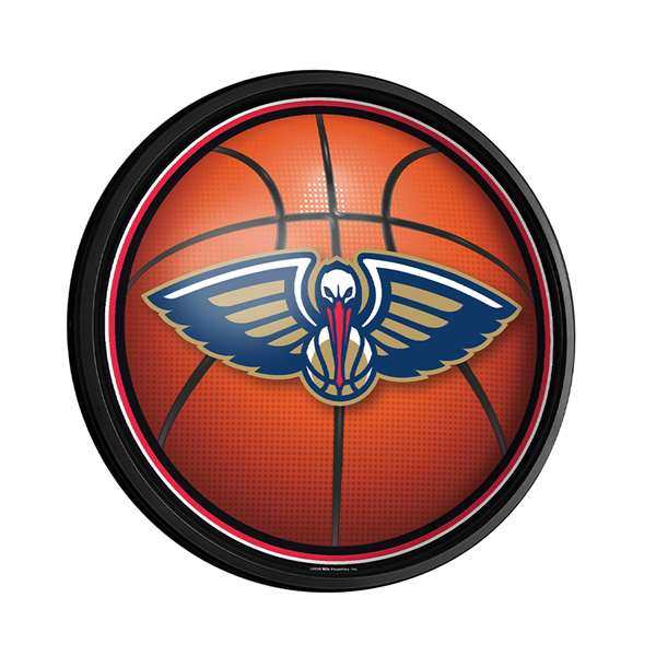 New Orleans Pelicans: Basketball - Round Slimline Lighted Wall Sign
