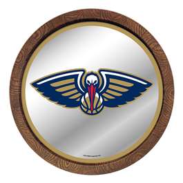 New Orleans Pelicans: "Faux" Barrel Top Mirrored Wall Sign