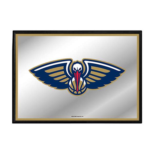 New Orleans Pelicans: Framed Mirrored Wall Sign