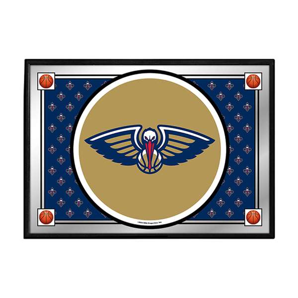 New Orleans Pelicans: Team Spirit - Framed Mirrored Wall Sign