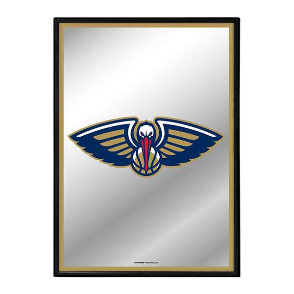 New Orleans Pelicans: Framed Mirrored Wall Sign