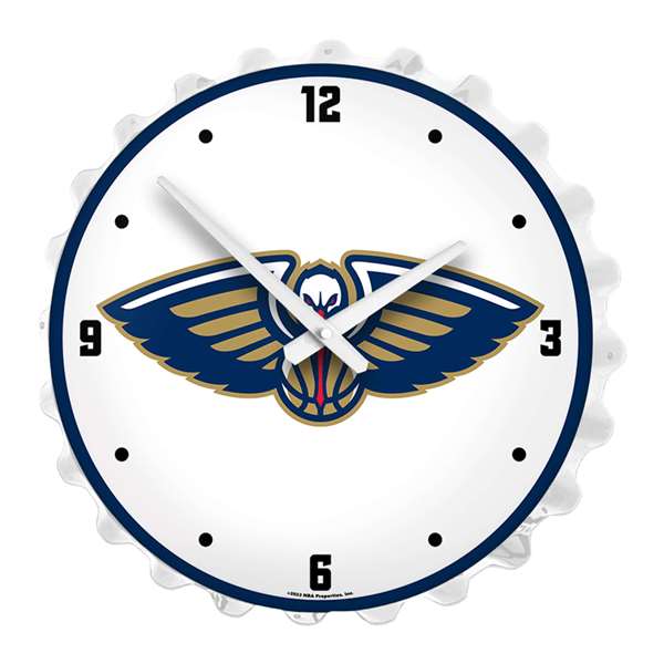 New Orleans Pelicans: Bottle Cap Lighted Wall Clock