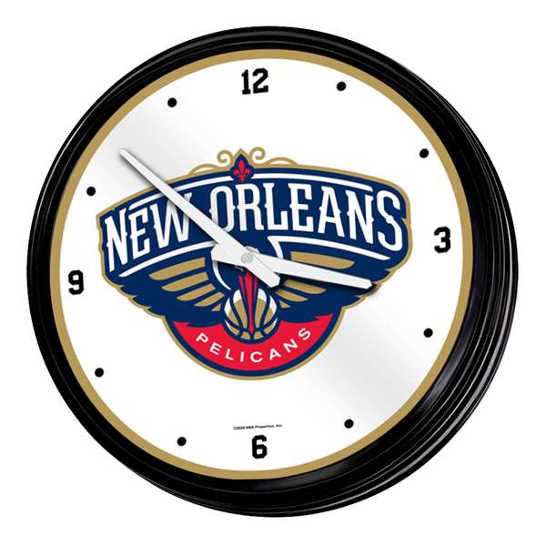 New Orleans Pelicans: Retro Lighted Wall Clock