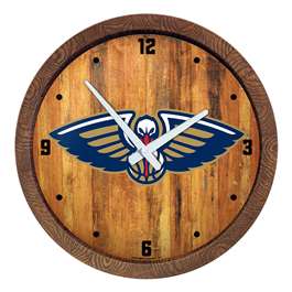 New Orleans Pelicans: "Faux" Barrel Top Clock