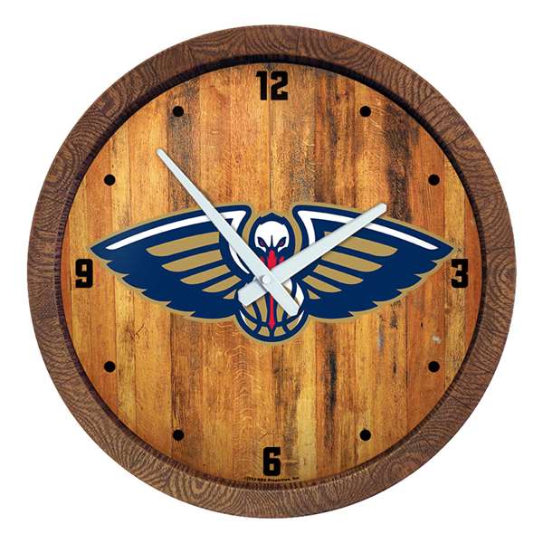 New Orleans Pelicans: "Faux" Barrel Top Clock