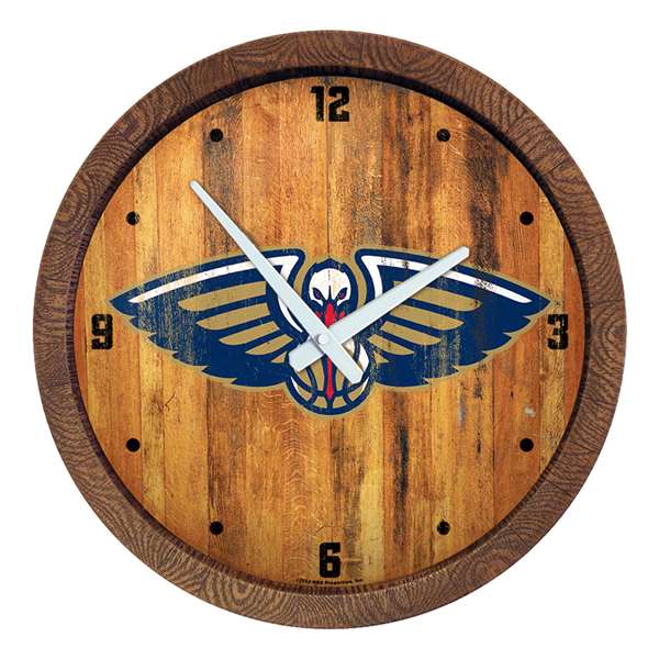 New Orleans Pelicans: "Faux" Barrel Top Clock