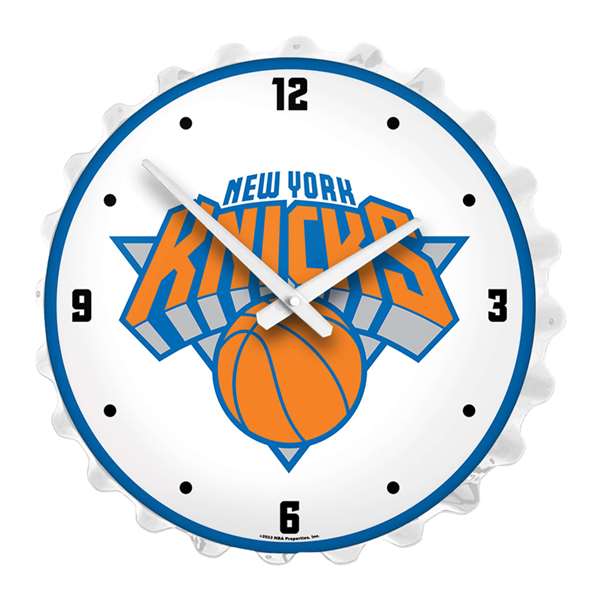 New York Knicks: Bottle Cap Lighted Wall Clock