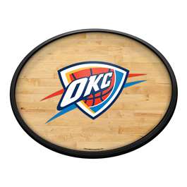 Oklahoma City Thunder: Oval Slimline Lighted Wall Sign