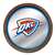 Oklahoma City Thunder: "Faux" Barrel Top Mirrored Wall Sign