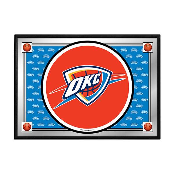 Oklahoma City Thunder: Team Spirit - Framed Mirrored Wall Sign