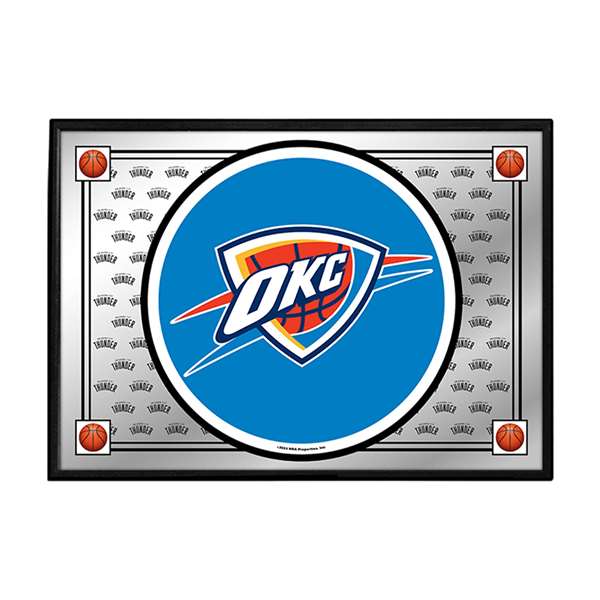 Oklahoma City Thunder: Team Spirit - Framed Mirrored Wall Sign