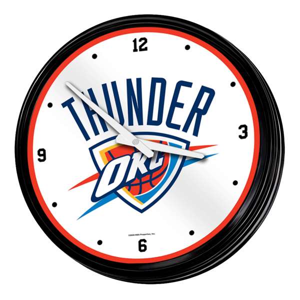 Oklahoma City Thunder: Retro Lighted Wall Clock