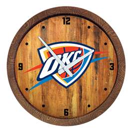 Oklahoma City Thunder: "Faux" Barrel Top Clock