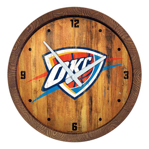 Oklahoma City Thunder: "Faux" Barrel Top Clock