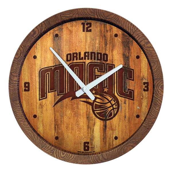 Orlando Magic: Logo - "Faux" Barrel Top Clock