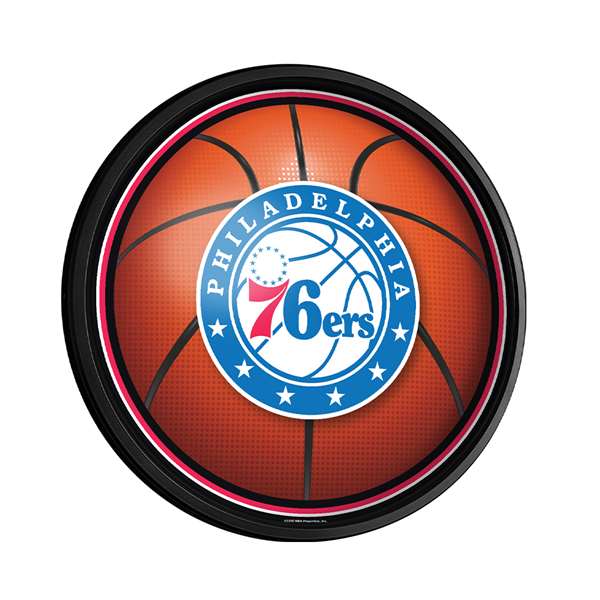 Philadelphia 76ers: Basketball - Round Slimline Lighted Wall Sign