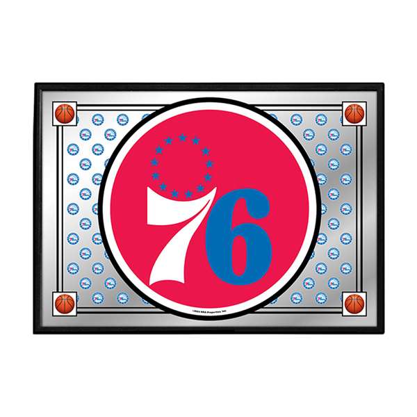 Philadelphia 76ers: Team Spirit - Framed Mirrored Wall Sign