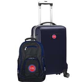 Detroit Pistons  Deluxe 2 Piece Backpack & Carry-On Set L104