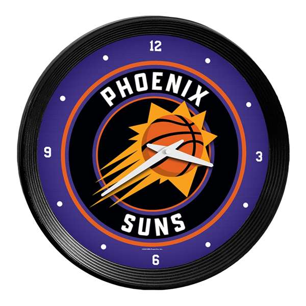 Phoenix Suns: Ribbed Frame Wall Clock