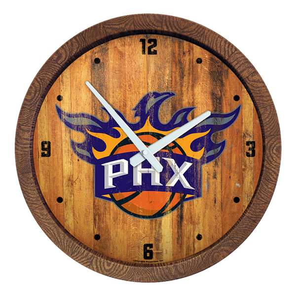 Phoenix Suns: Logo - "Faux" Barrel Top Clock