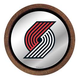 Portland Trail Blazers: "Faux" Barrel Top Mirrored Wall Sign