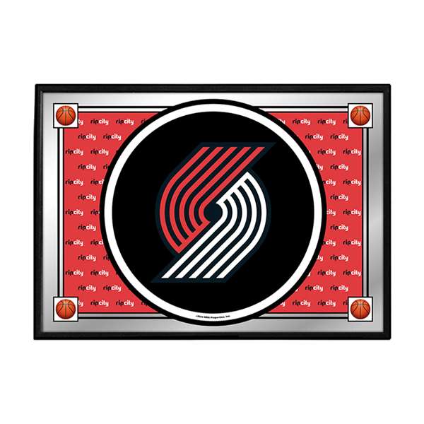 Portland Trail Blazers: Team Spirit - Framed Mirrored Wall Sign